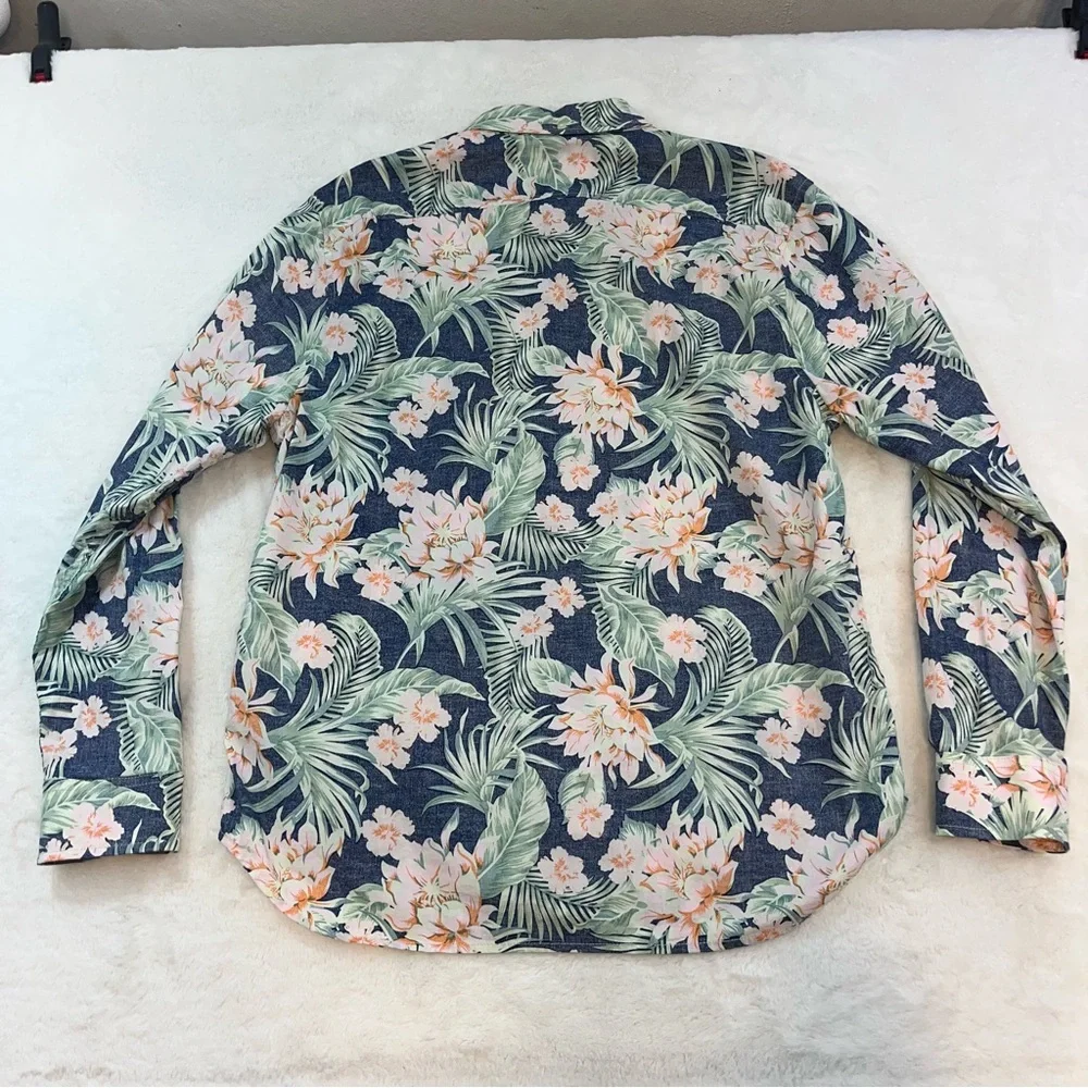 Chubbies The Weekend Shirt Green Pink Blue Hawaiian Button Down Mens Sz‎ Lg